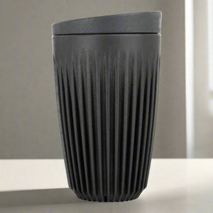 Huskee Cup & Lid Charcoal Retail Packaging 12oz/36cl
