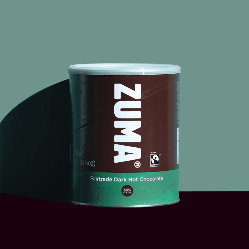 Zuma - Fairtrade Dark Hot Chocolate Powder - 2kg - Vegan