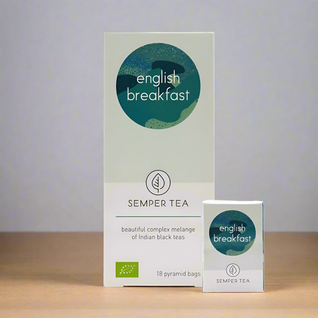 Semper Tea - Organic English Breakfast Tea - 18 Pyramid Bags