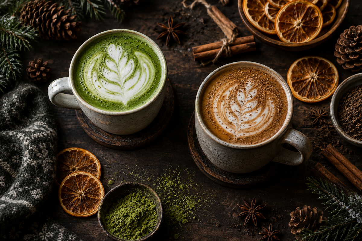 Winter Matcha & Hojicha Latte Recipes for that special Xmas moments