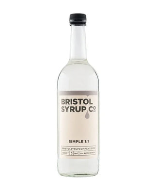 Bottle of Bristol Syrup Co. syrup on a white background
