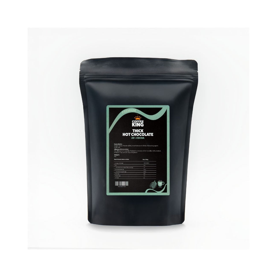 Coffee King - Thick Hot Chocolate Powder - 25% Cocoa - 1kg - Vegan