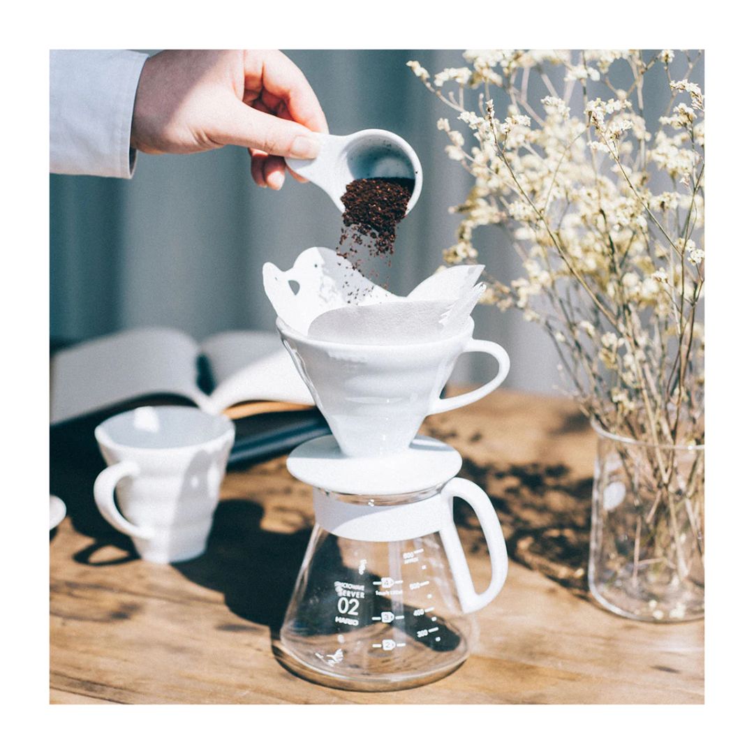 Hario Coffee Dripper V60 White Ceramic