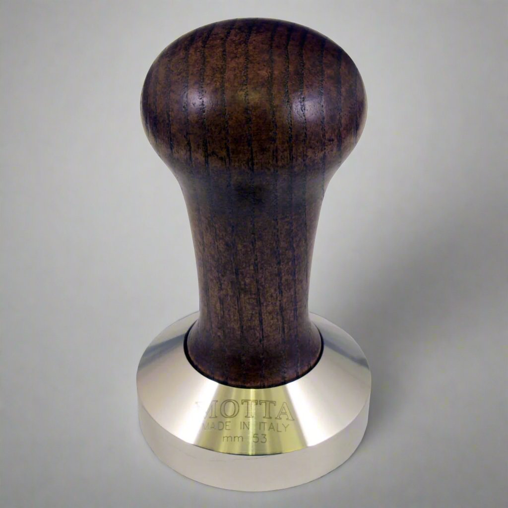 53mm Wooden Coffee Tamper - Flat Base Brown