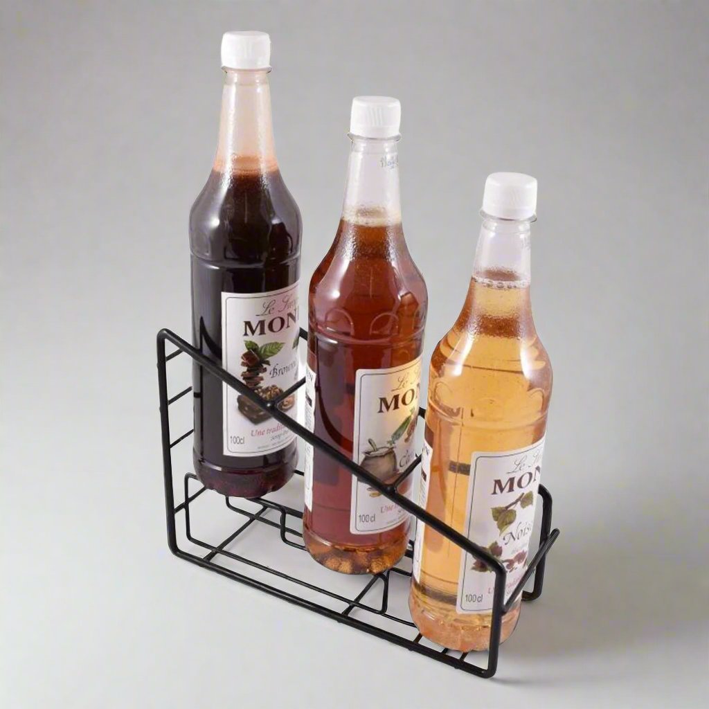 Syrup Bottle Holder Rack for 3 Bottles