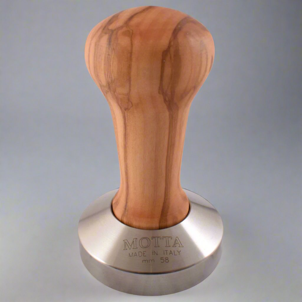 Motta - Olive Wood Coffee Tamper - Flat 58mm Base