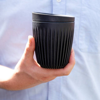 Huskee Cup & Lid Charcoal Retail Packaging 8oz/24cl