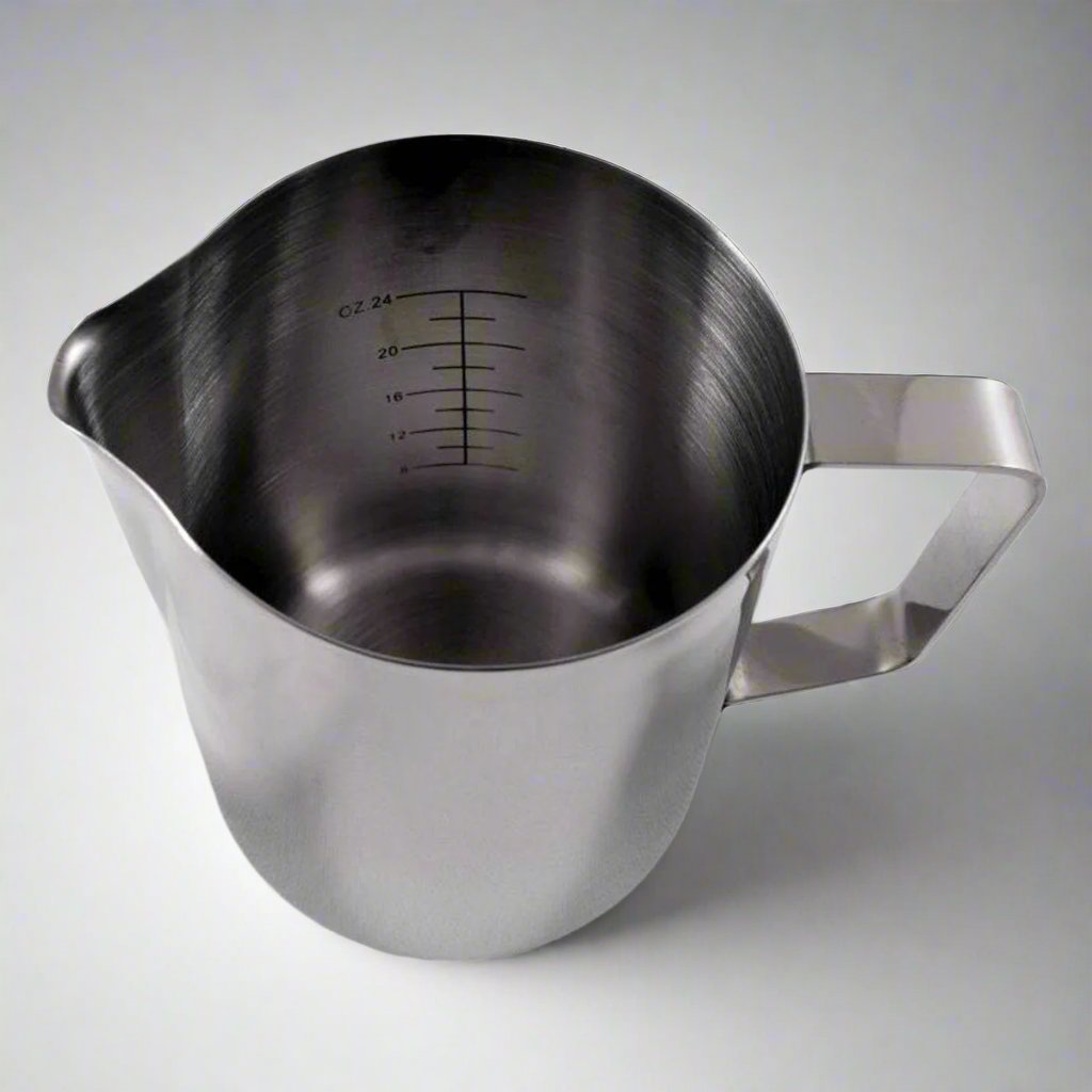 Milk Frothing Jug 1 Litre With Etched Volume Measures