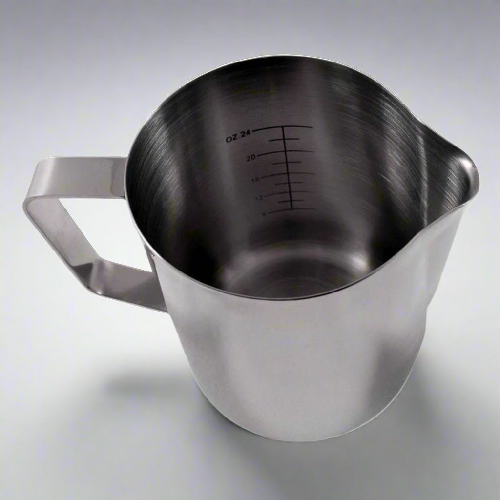 Milk Frothing Jug 1 Litre With Etched Volume Measures