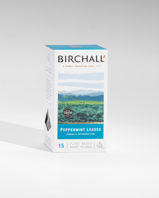 Birchall Peppermint Leaves - 15 Plant-Based Prism Tea Bags