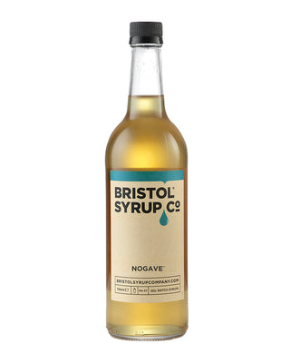 Bottle of Bristol Syrup Co. No.27 Nogave agave-alternative syrup in a 1 litre glass bottle for cocktails and coffee