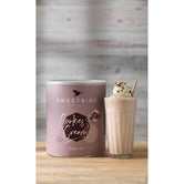 Sweetbird Cookies & Cream Frappé mix with prepared drink