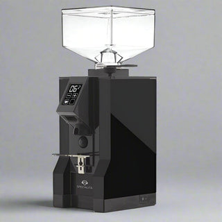 Side view of the Eureka Mignon Specialita coffee grinder in black