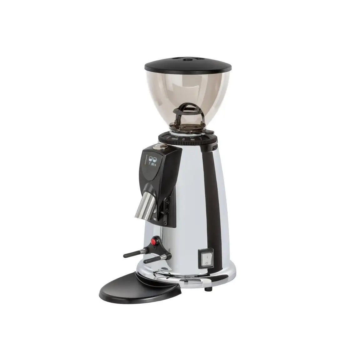 Fracino F4 - On-Demand Coffee Grinder - Black Chrome Silver