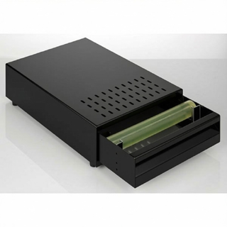 Jaguar Premium Black Knock Bin commercial coffee grounds drawer- open