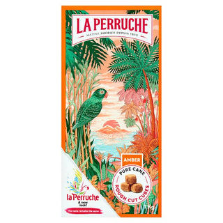 La Perruche rough-cut brown cane sugar cubes in a 1kg presentation box