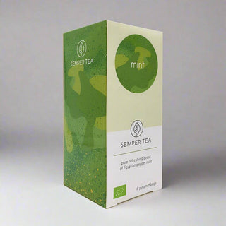 Semper Tea - Organic Fresh Mint Tea - 18 Pyramid Bags