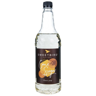 Bottle of Sweetbird Cane Sugar Syrup, 1 litre recyclable bottle, 100% natural liquid sweetener for coffee and cocktails