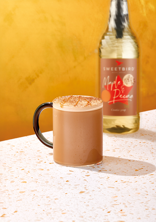 sweetbird-maple-pecan-syrup and Maple Pecan Latte