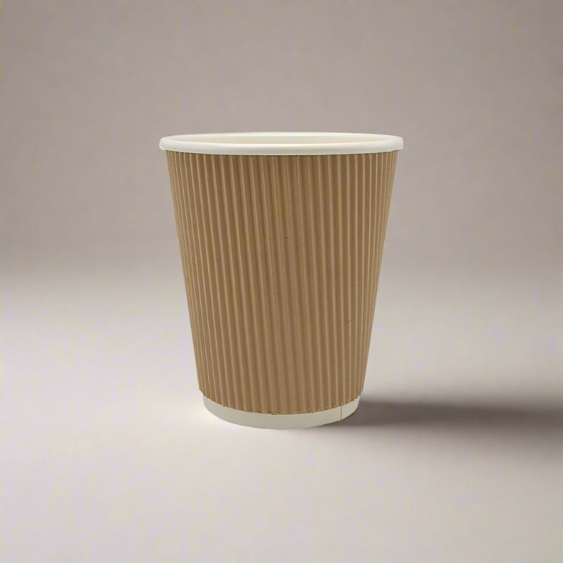 12oz Bio Cup Embossed Double Wall Takeaway Cups - 480pcs