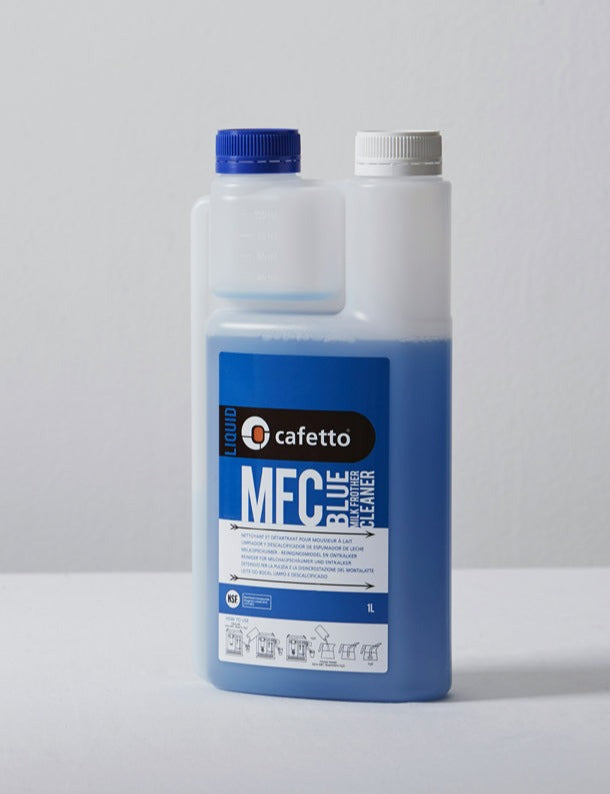 Cafetto - Líquido concentrado de limpieza para espumador de leche azul MFC