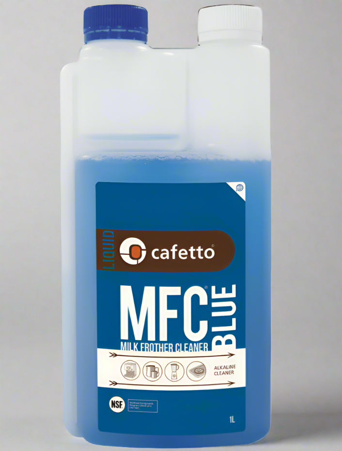 Cafetto - Líquido concentrado de limpieza para espumador de leche azul MFC