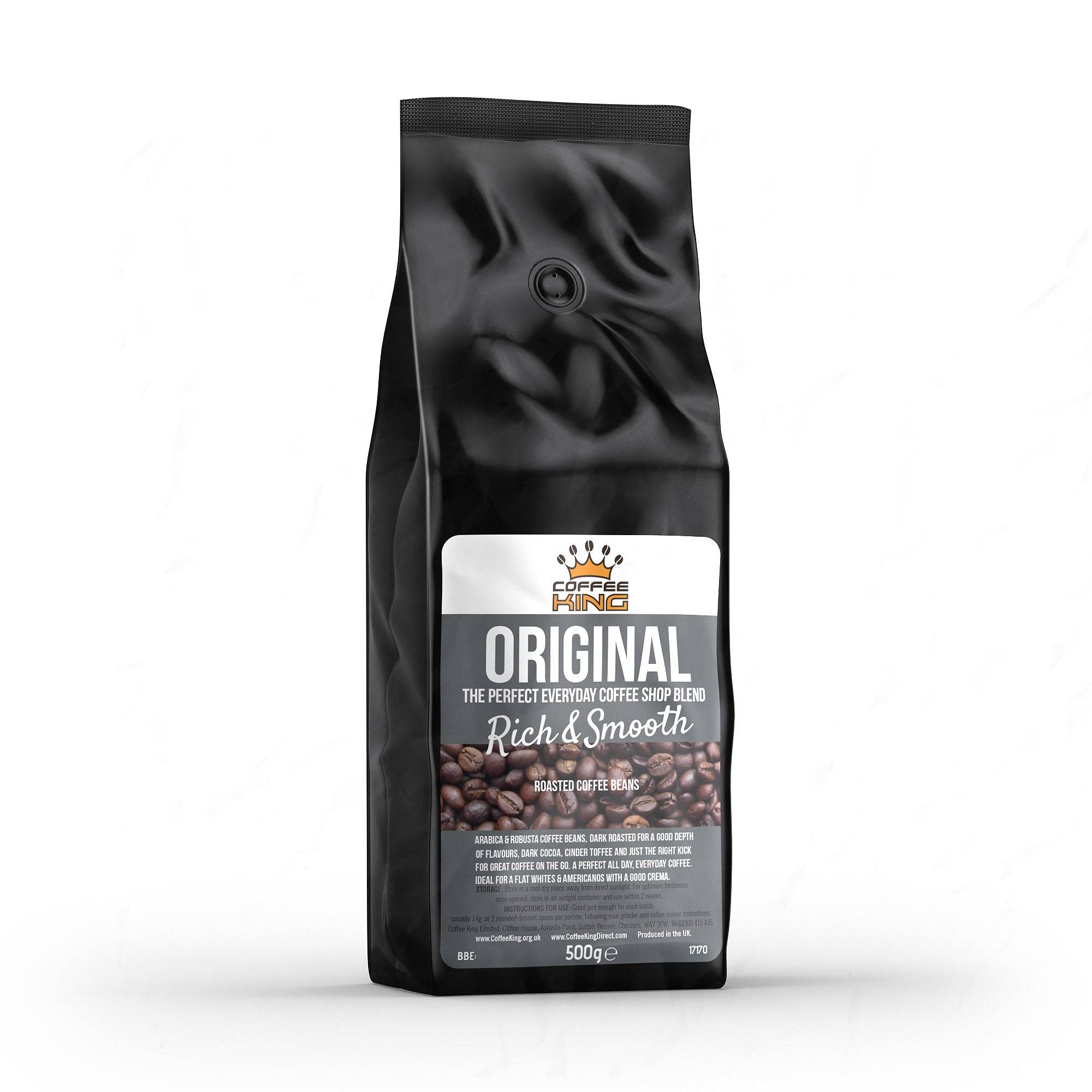 Coffee King - Granos de café - Original rico y suave